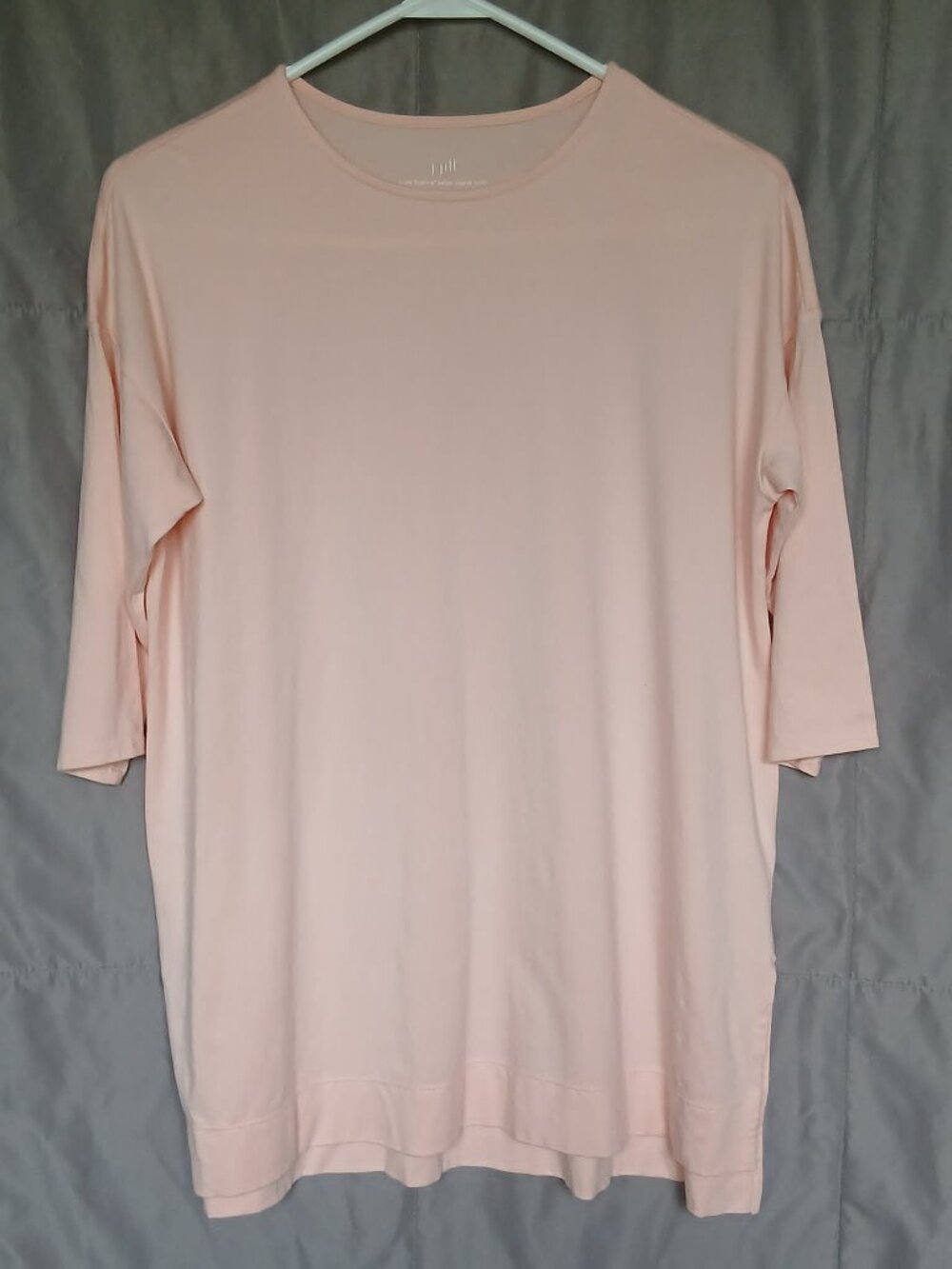 J. Jill Luxe Supima Ballet Sleeve Tunic Pale Pink Size XS